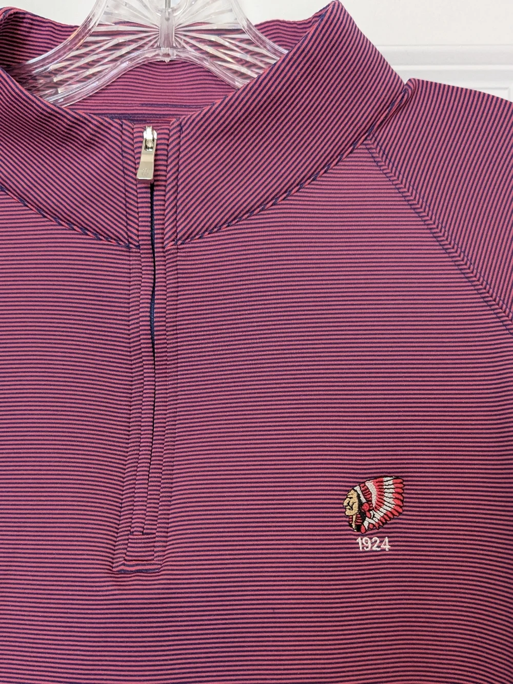 Holderness & Bourne Men's The Hyatt Performance Golf Striped Quarter Zip Sz L - Picture 4 of 9